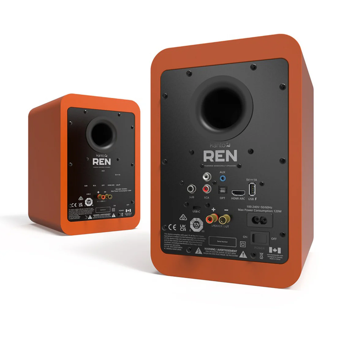 Kanto REN 100W RMS Desktop Speakers with HDMI Arc, USB-C and Bluetooth - Pair (RENMB) - Image 4