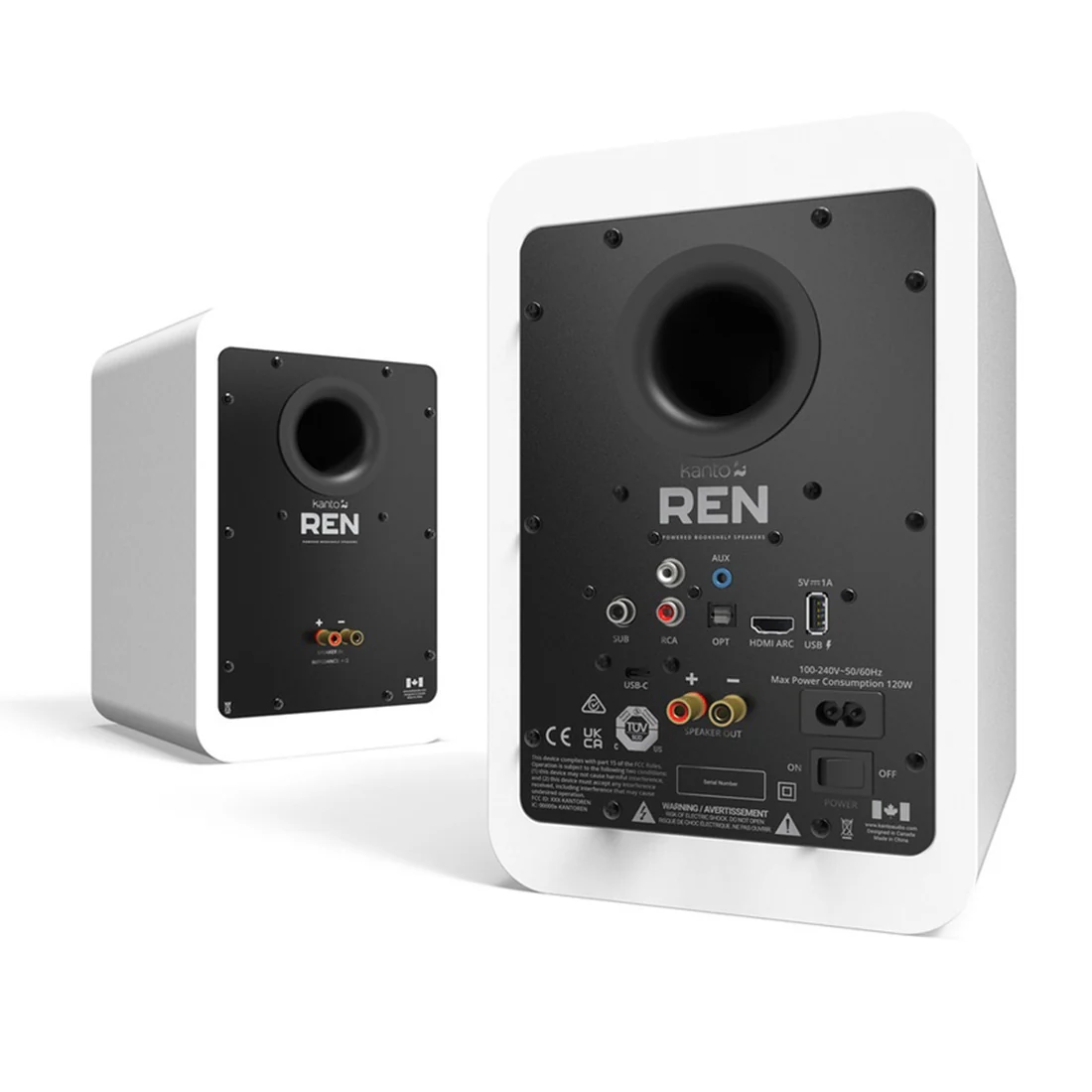 Kanto REN 100W RMS Desktop Speakers with HDMI Arc, USB-C and Bluetooth - Pair (RENMB) - Image 8