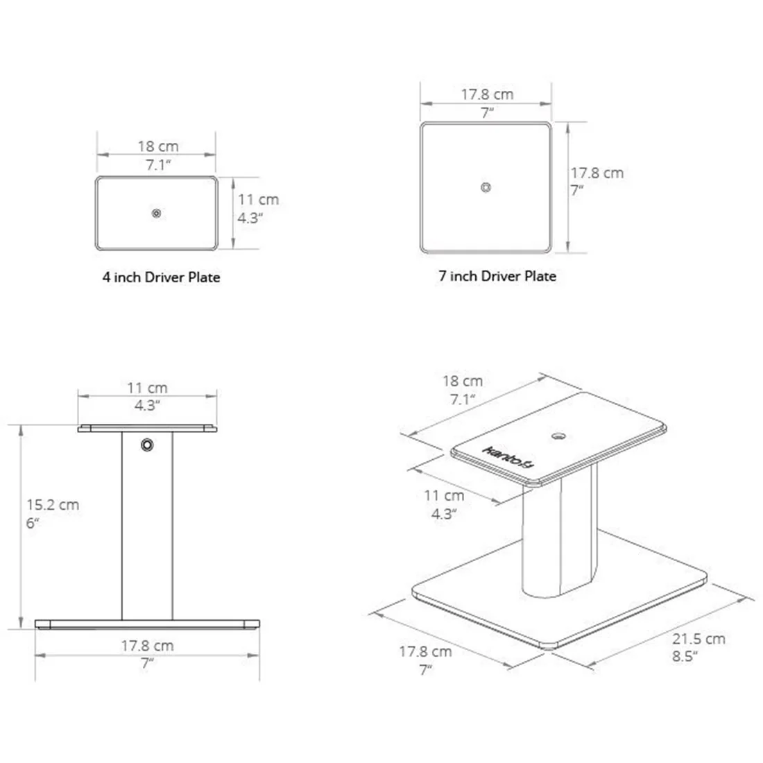 Kanto SP6HDW 6" SP Desktop Speaker Stands - White (SP6HDW) - Image 4
