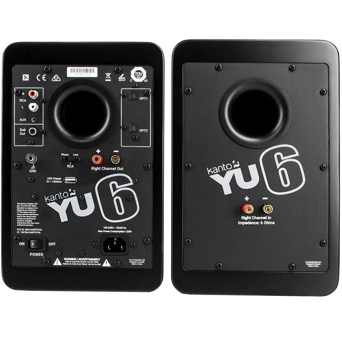 Kanto YU6MB YU6 Powered Desktop Speakers - Pair - Black (YU6MB) - Image 3