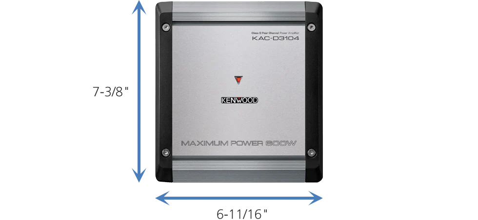 Kenwood KAC-D3104 Class D 4-Channel Power Amplifier (KACD3104) - Image 3