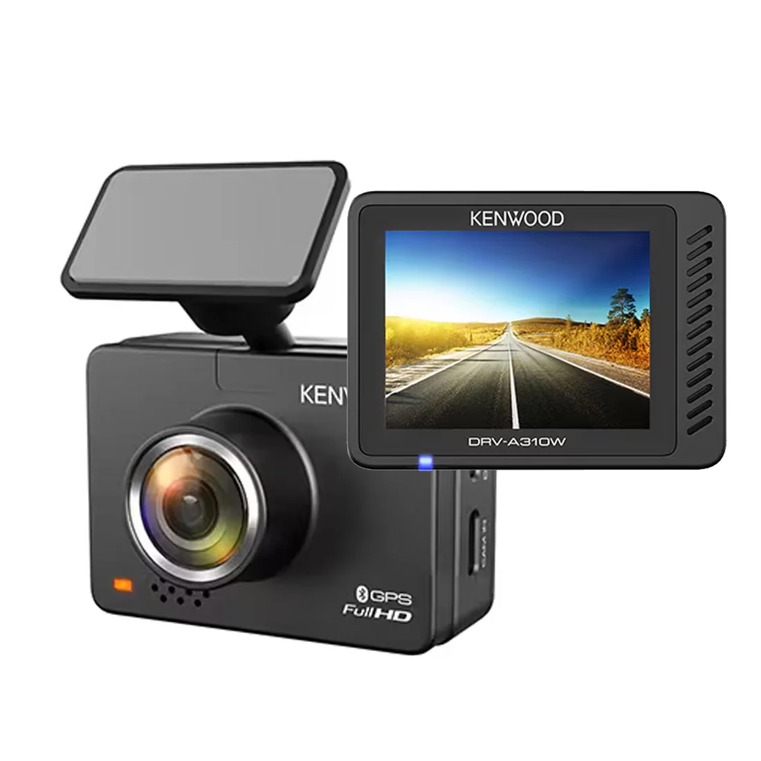 Kenwood DRV-A310W HD Dash Cam with 2" Display, GPS, and Wi-Fi (DRVA310W)