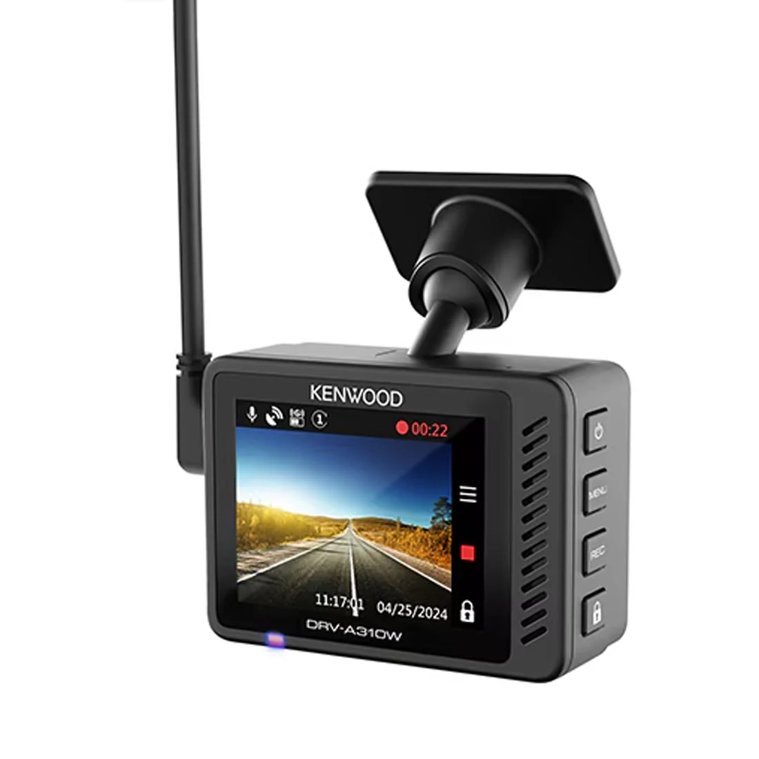 Kenwood DRV-A310W HD Dash Cam with 2" Display, GPS, and Wi-Fi (DRVA310W) - Image 5
