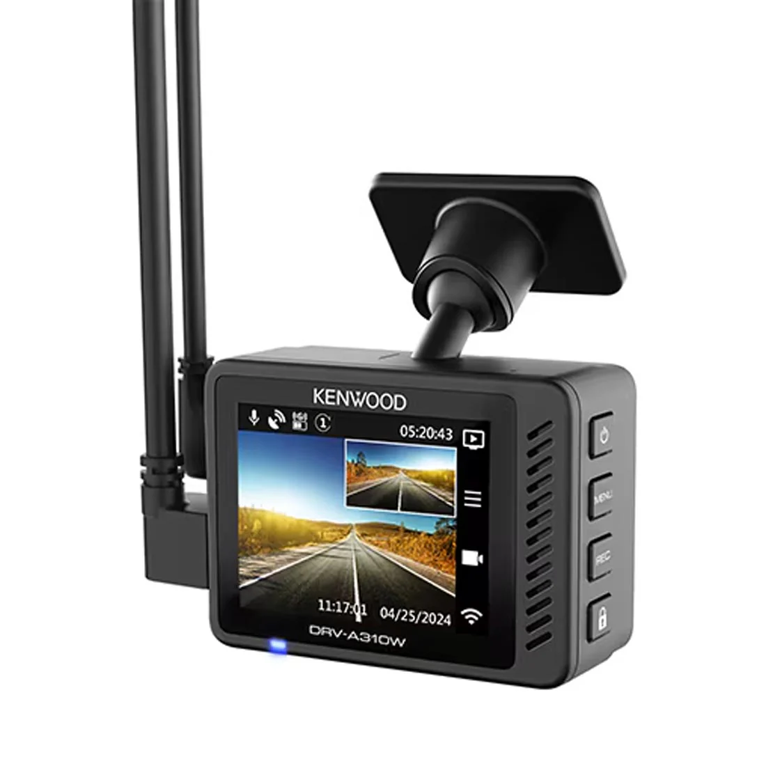 Kenwood DRV-A310W HD Dash Cam with 2" Display, GPS, and Wi-Fi (DRVA310W) - Image 7