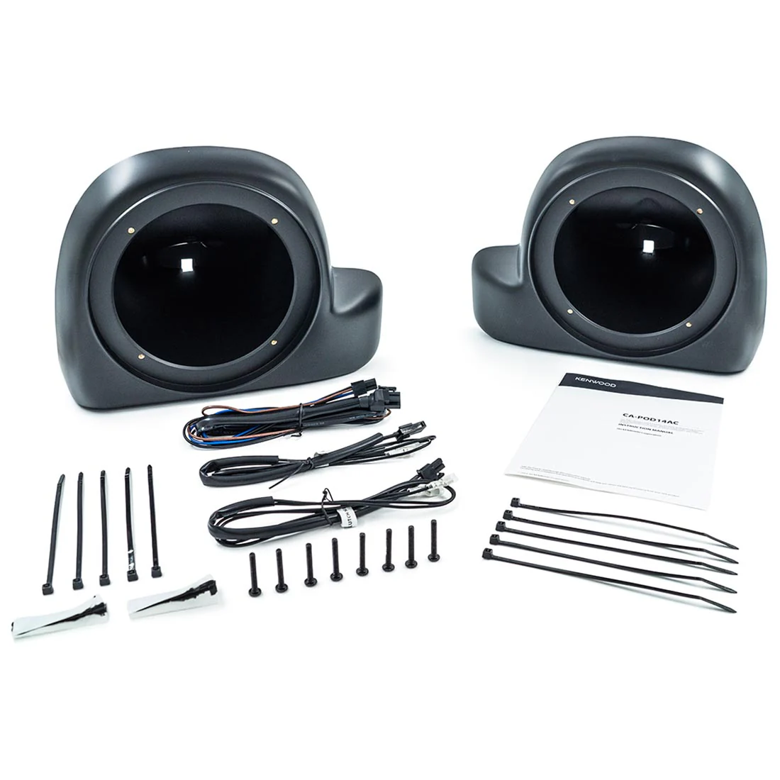Kenwood eXcelon CA-POD14AC Lower Speaker Pods for Air-Cooled Harley-Davidson Touring Motorcycles (CAPOD14AC) - Image 3