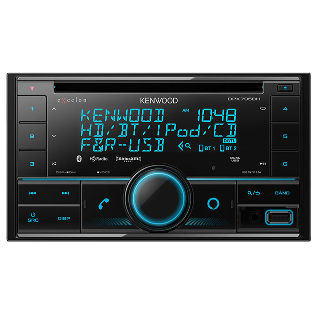 Kenwood eXcelon DPX795BH Dual Din CD Receiver with Bluetooth & HD Radio (DPX795BH OPEN BOX)