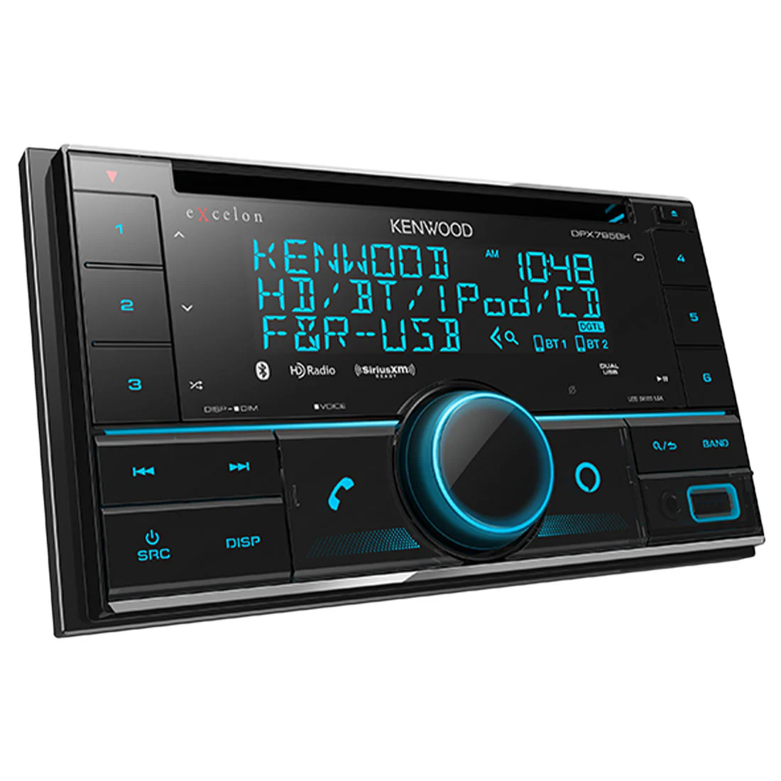 Kenwood eXcelon DPX795BH Dual Din CD Receiver with Bluetooth & HD Radio (DPX795BH OPEN BOX) - Image 2