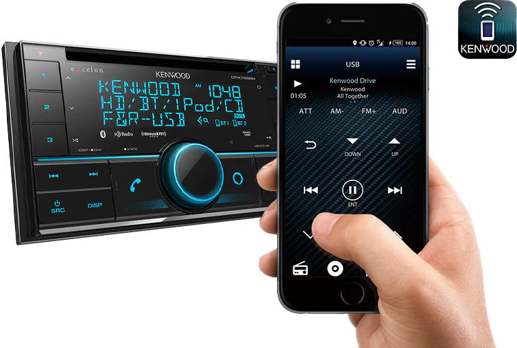 Kenwood eXcelon DPX795BH Dual Din CD Receiver with Bluetooth & HD Radio (DPX795BH OPEN BOX) - Image 5