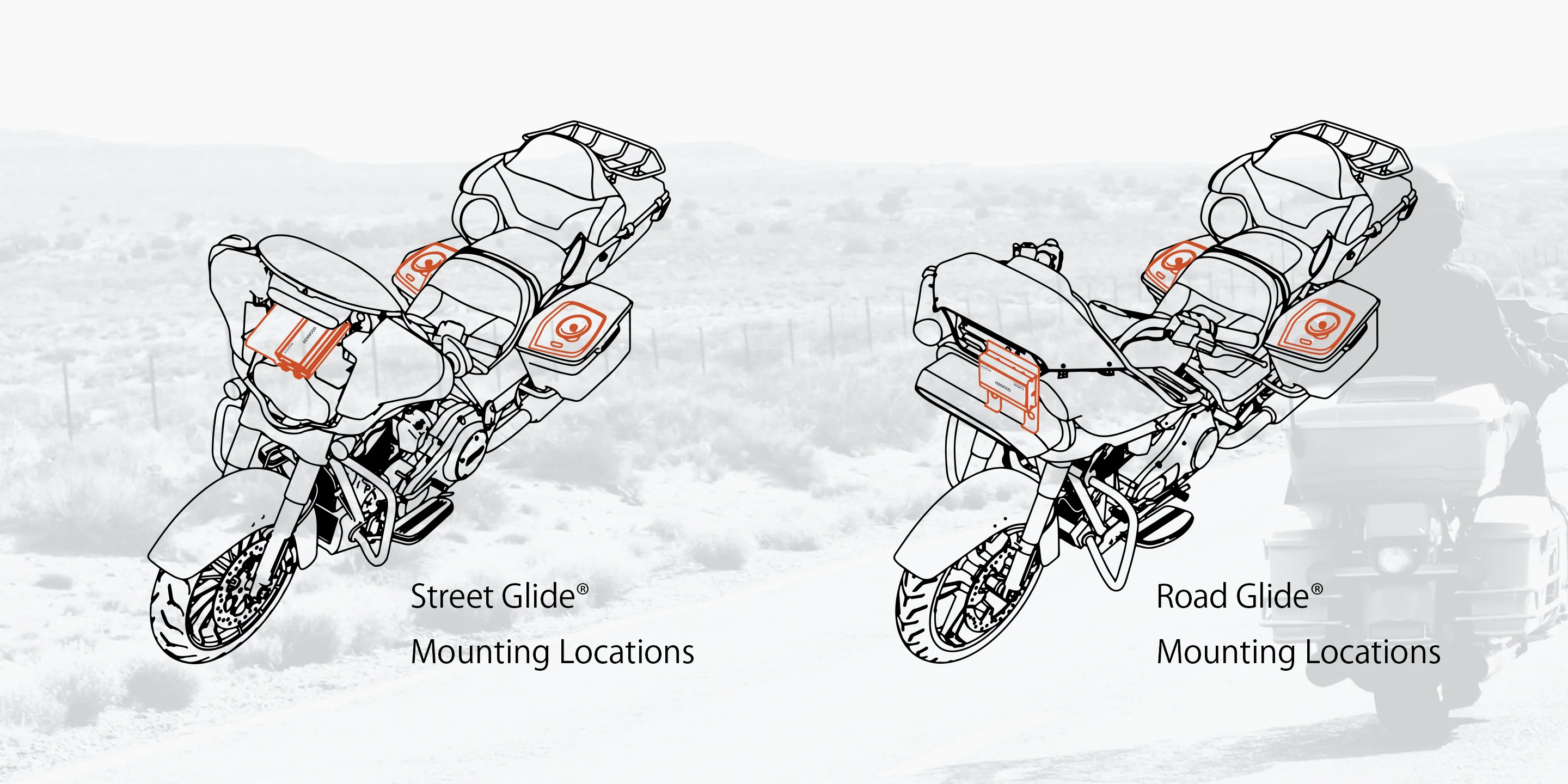 Kenwood eXcelon P-HD2R Rear Audio Kit for Select 2014-up Harley-Davidson Motorcycles (PHD2R) - Image 3