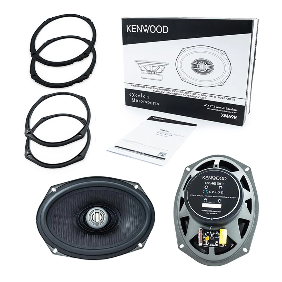 Kenwood eXcelon XM69R 6"x9" Rear Coaxial Speakers for Select 1998-up Harley Davidson Motorcycles (XM69R) - Image 5
