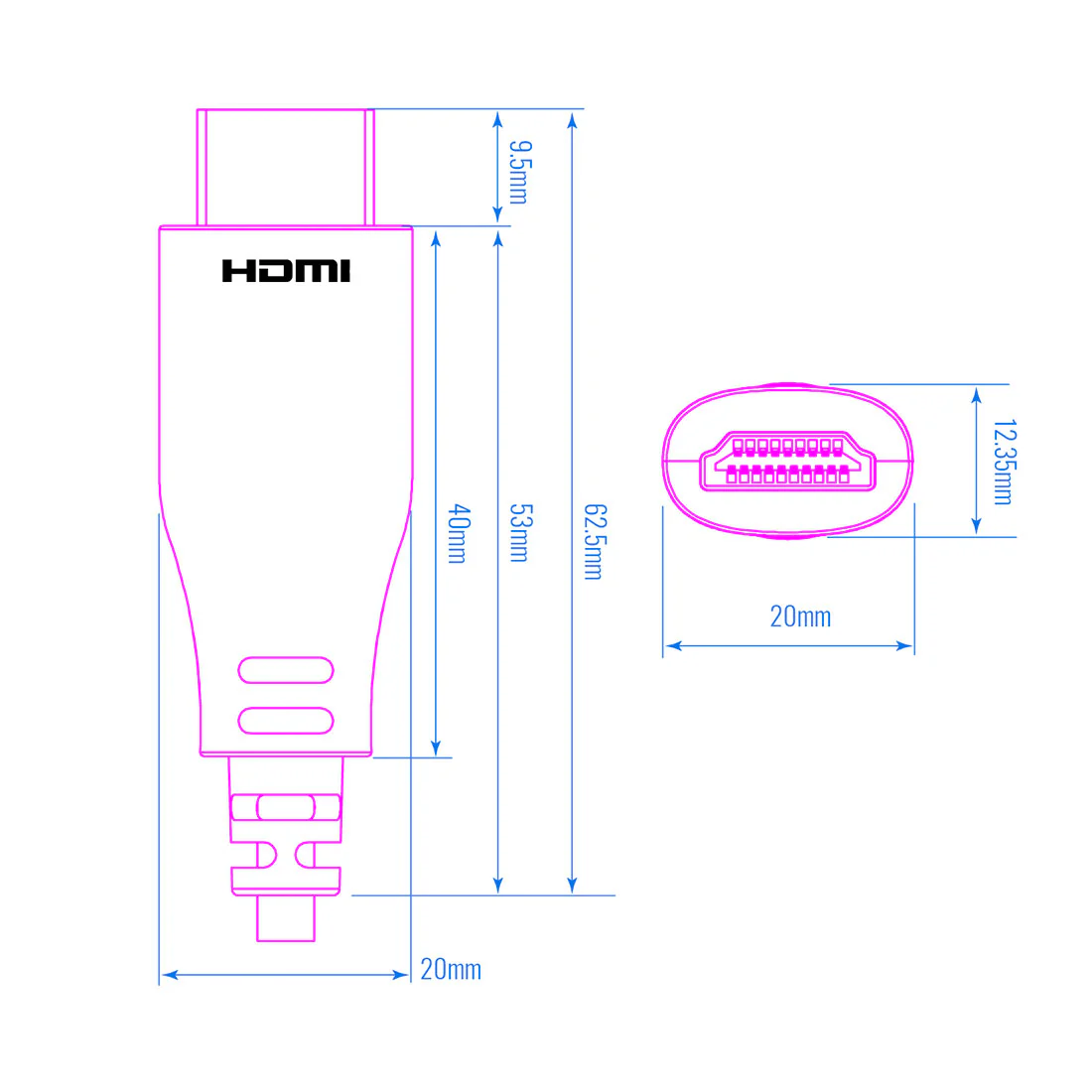 Key Digital KDAOCH164P Plenum Active Optical HDMI Cable - 164FT (KDAOCH164P) - Image 2