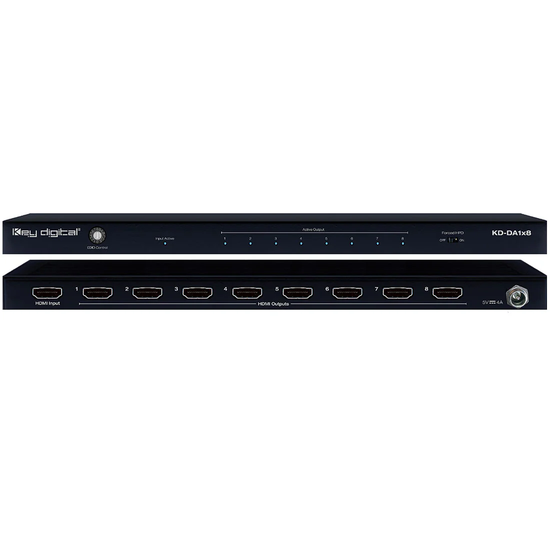 Key Digital KDDA1X8 1x8 4K/18G HDMI Distribution Amplifier (KDDA1X8)
