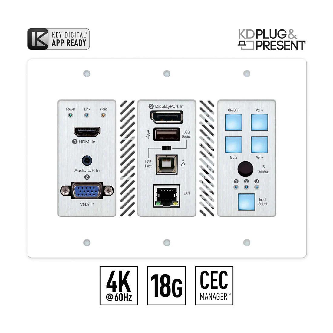 Key Digital KDX3X1WUTX 3 Input Multi-format Switcher (KDX3X1WUTX)