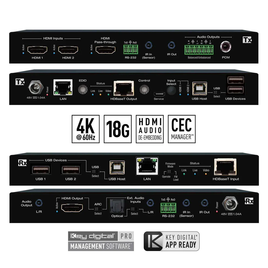 Key Digital KDXPS22U 4K 18G Smart Extender Kit (KDXPS22U)