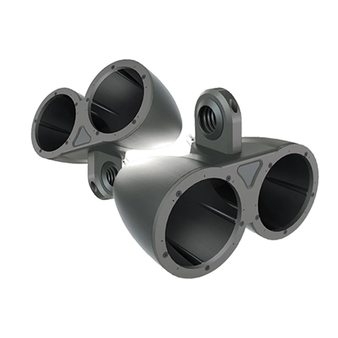 Kicker 12KMTED 6.5" Double Unloaded Tower Enclosures for Kicker 6.5" Marine Speakers - Black (12KMTED)