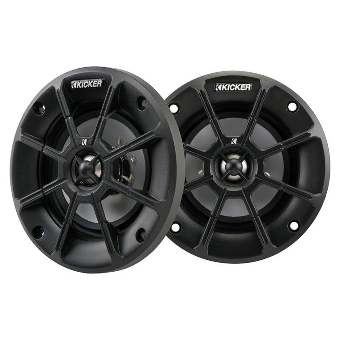 Kicker 40PS42 4" 2-Way 2-Ohm Speakers for Motorcycles, Boats, and ATVs (40PS42)