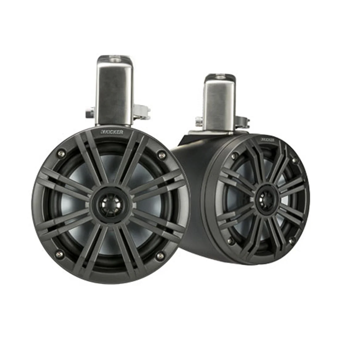 Kicker 45KMTC65 6.5" Wakeboard Tower Speakers - Charcoal Black (45KMTC65)