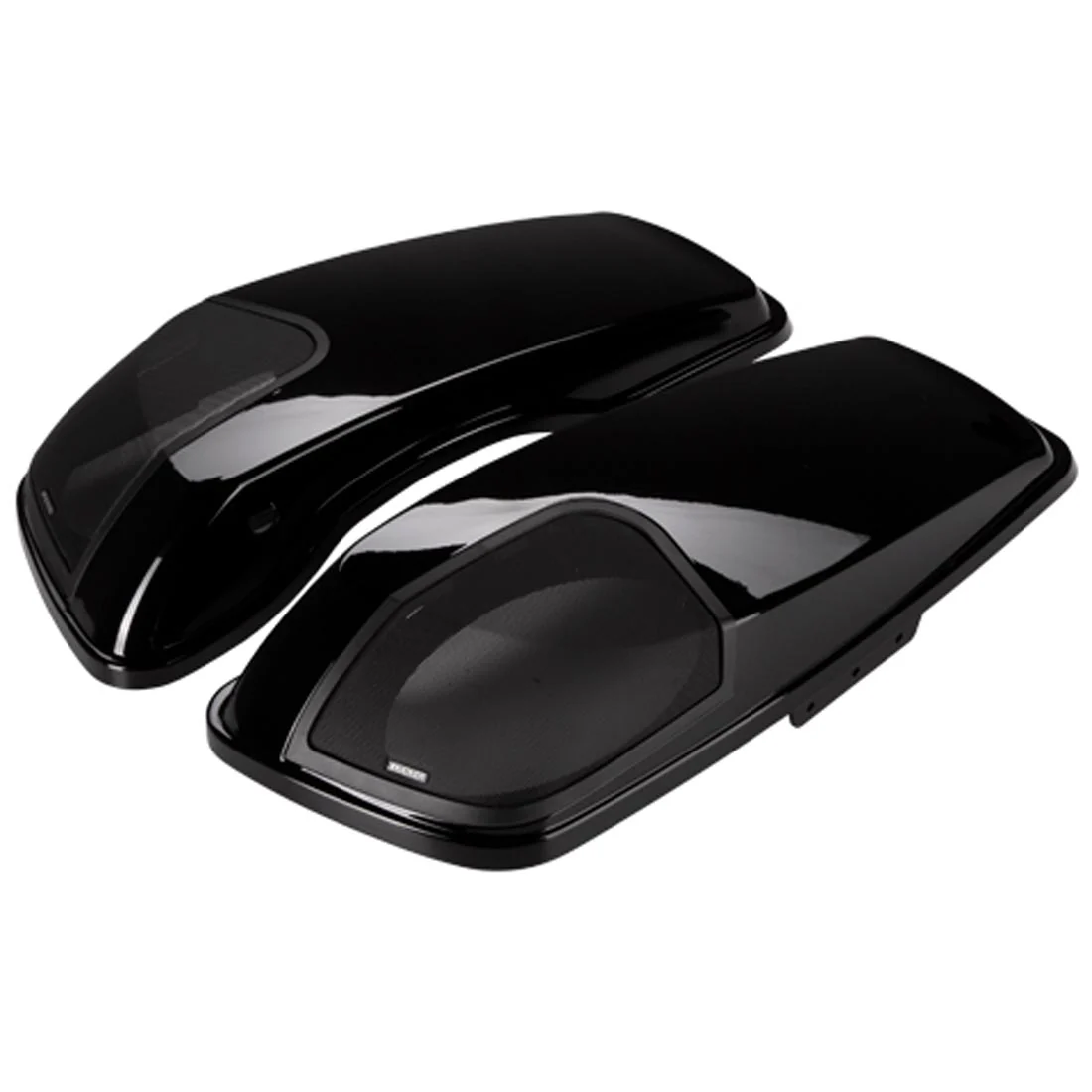 Kicker 46HDBL69VB 6"x9" Loaded Bag Lids Kit for Select 2014+ Harley-Davidson Motorcycles - Vivid Black (46HDBL69VB)