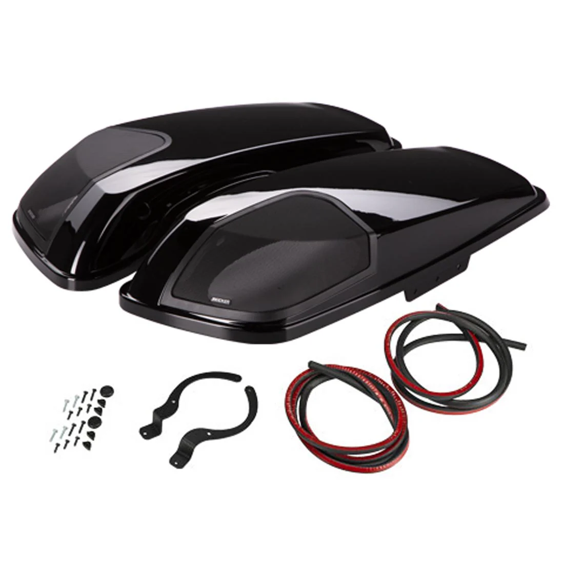 Kicker 46HDBL69VB 6"x9" Loaded Bag Lids Kit for Select 2014+ Harley-Davidson Motorcycles - Vivid Black (46HDBL69VB) - Image 2