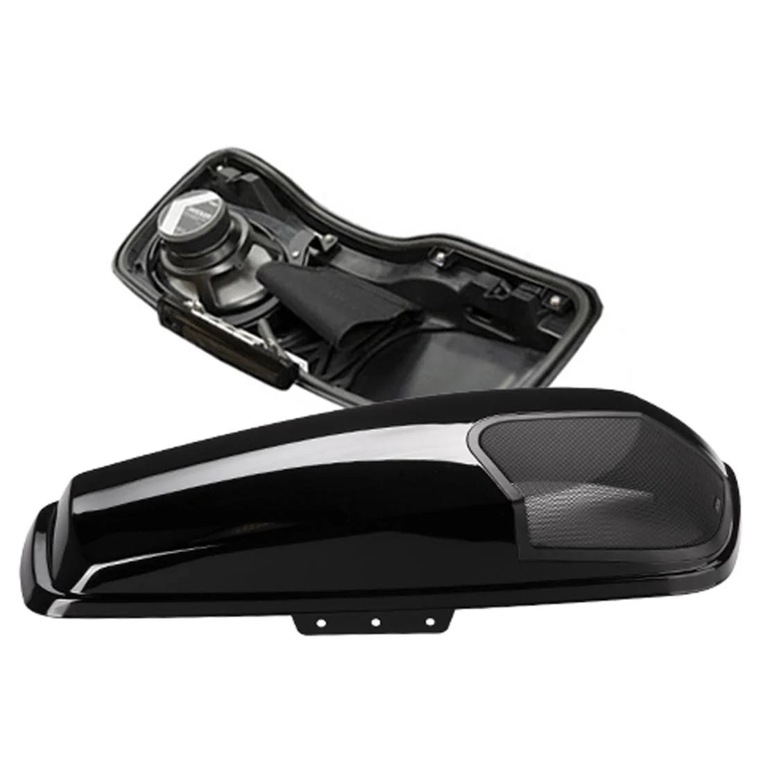 Kicker 46HDBL69VB 6"x9" Loaded Bag Lids Kit for Select 2014+ Harley-Davidson Motorcycles - Vivid Black (46HDBL69VB) - Image 4