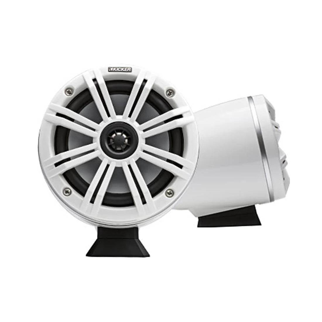 Kicker 46KMFC65W 6.5" Coaxial Tower Marine Speakers - White (46KMFC65W)