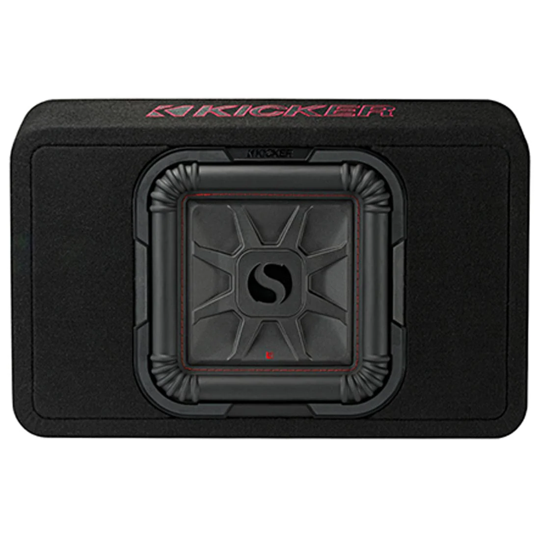 Kicker 46TL7T102 Sealed 2-Ohm Enclosure with Single 10" L7T Series Shallow-Mount Square Subwoofer (46TL7T102)