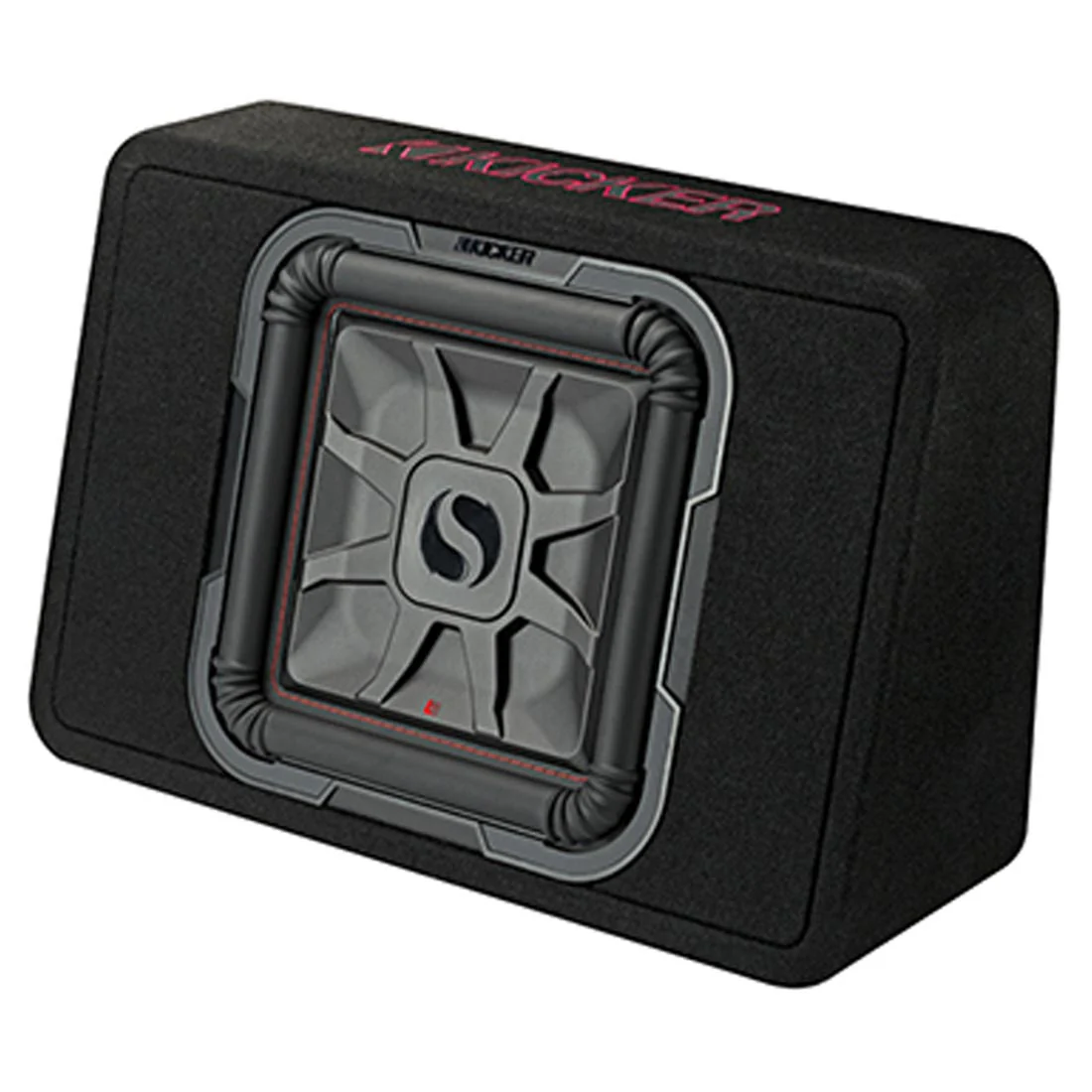 Kicker 46TL7T122 Sealed 2-Ohm Enclosure with Single Square L7T Series 12" Shallow-Mount Subwoofer (46TL7T122) - Image 3