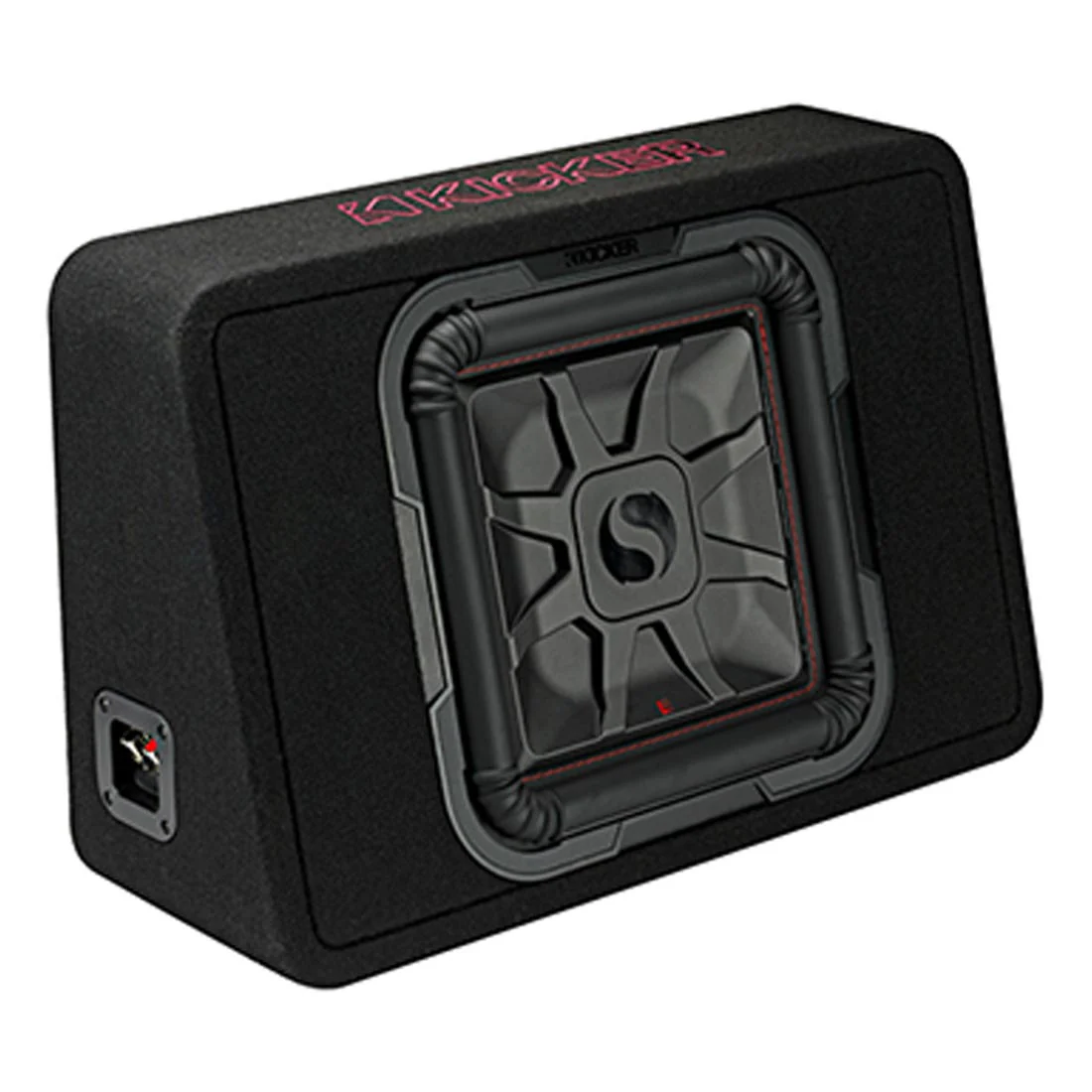 Kicker 46TL7T122 Sealed 2-Ohm Enclosure with Single Square L7T Series 12" Shallow-Mount Subwoofer (46TL7T122) - Image 4