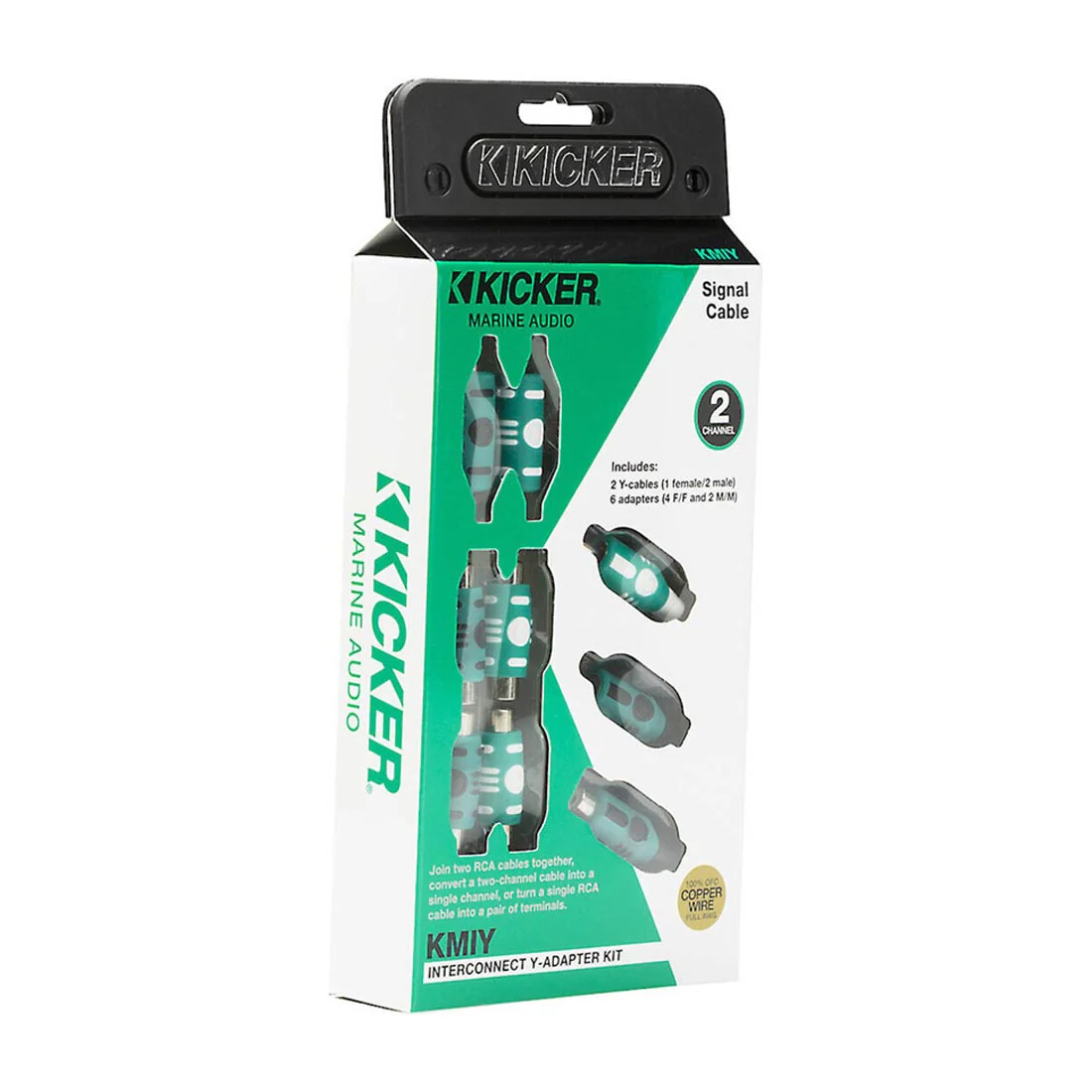 Kicker 47KMIY Marine Series RCA Y-Adapter Interconnect with Female Adapters (47KMIY) - Image 2