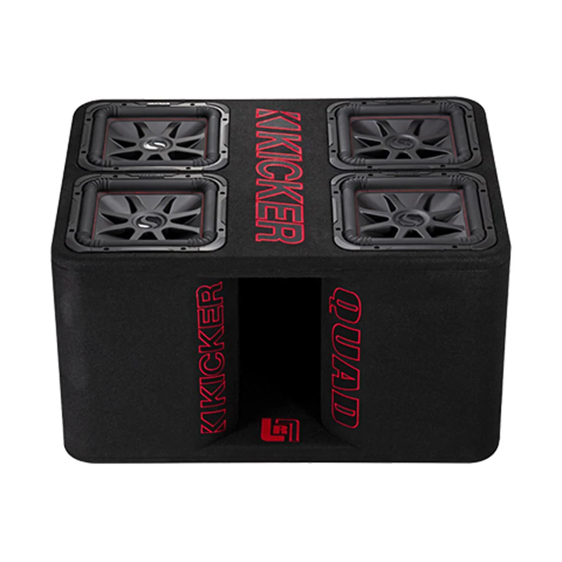 Kicker 47QL7R122 12" QUAD L7R 2-Ohm Loaded Subwoofer Enclosure (47QL7R122)