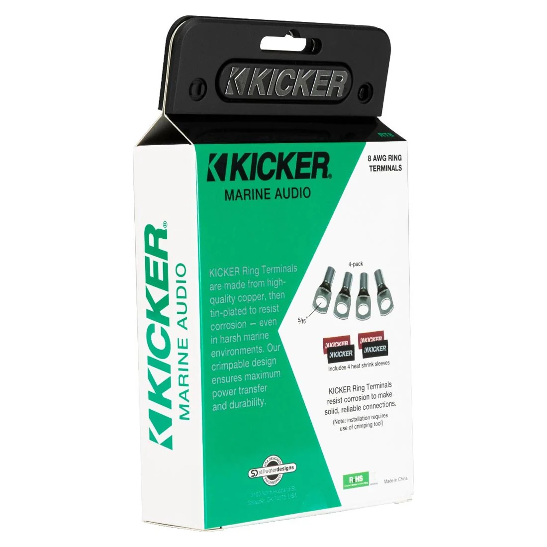 Kicker 47RT8 8 AWG Marine Ring Terminals - 4-Pack - Image 3