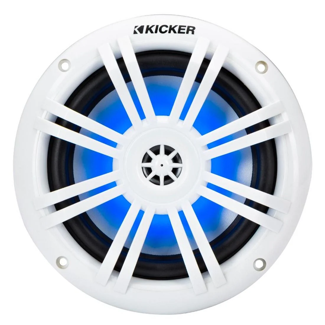Kicker 51KM604WL 6.5" 4-Ohm Marine Coaxial Speakers with RGB LED Lighting - White - Image 5