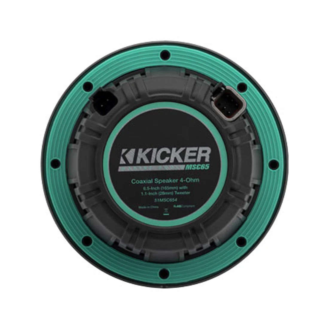 Kicker 51MSC65 6.5" Premium 4-Ohm Marine Coaxial Speakers with LED Lighting - Image 5