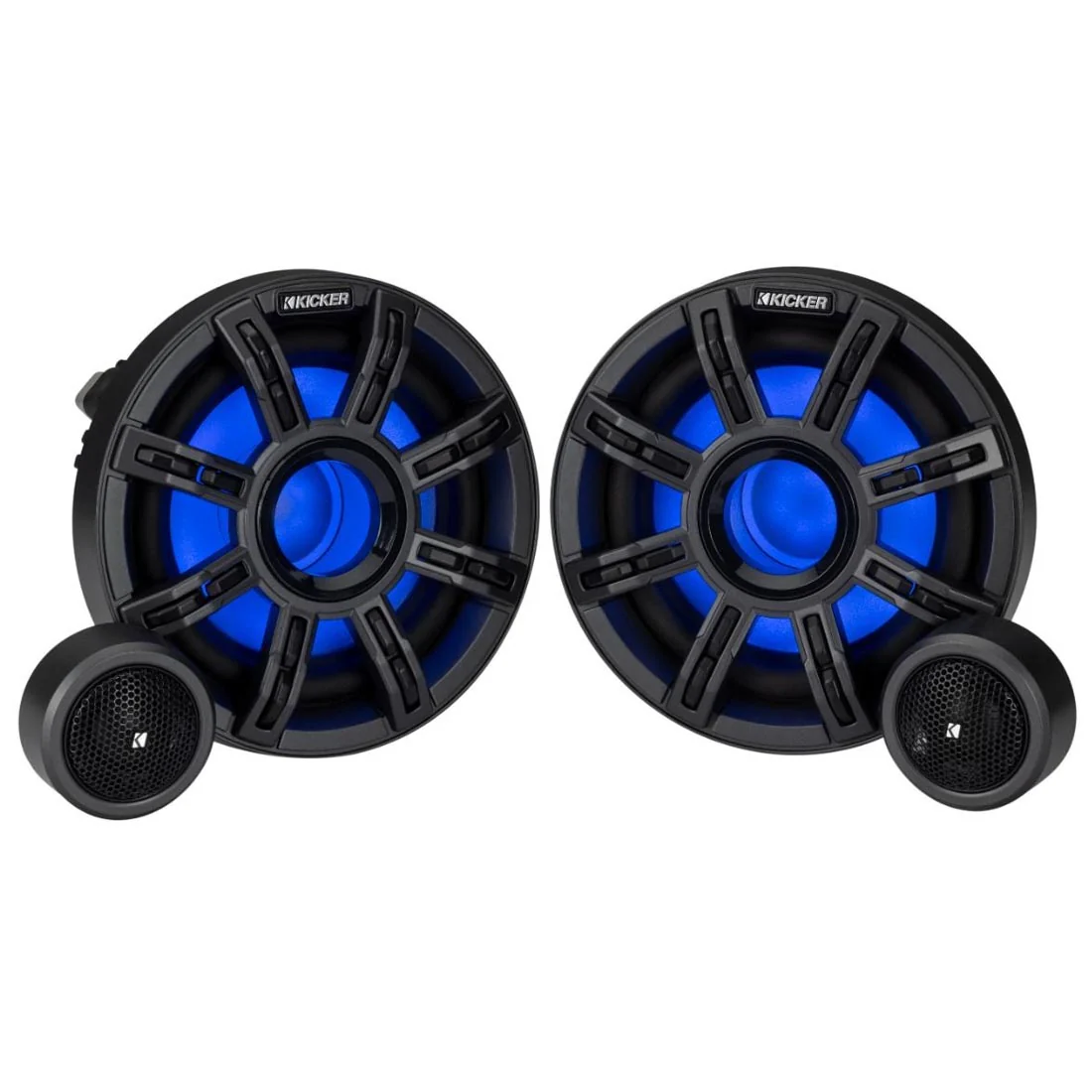 Kicker 51MSS65 6.5" Marine Component Speakers with RGBW LED Lighting - Image 2