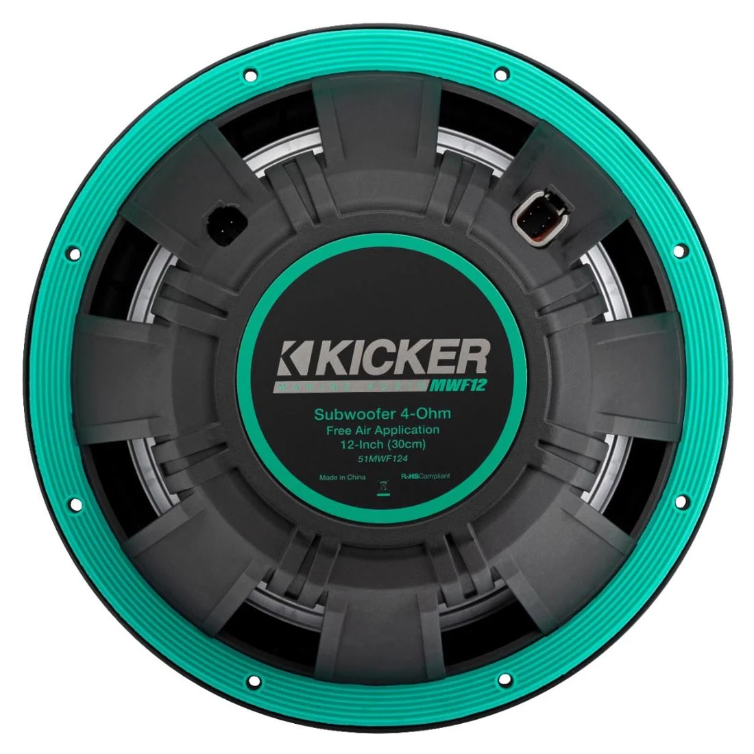 Kicker 51MWF124 12" Premium 4-Ohm Freeair Marine Subwoofer with LED Lighting - Each - Image 4