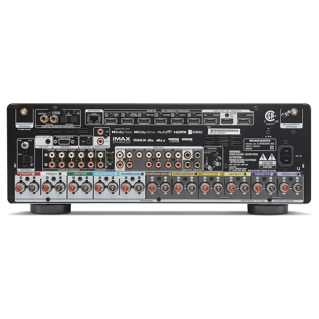 Marantz Cinema 50 9.4 Channel AV Receiver with Dolby Atmos (OPEN BOX) - Image 3