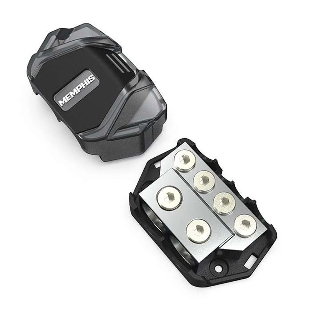 Memphis Audio DBLOCK Distribution Block With Two 0 AWG Inputs, Four 4 AWG Outputs (DBLOCK)