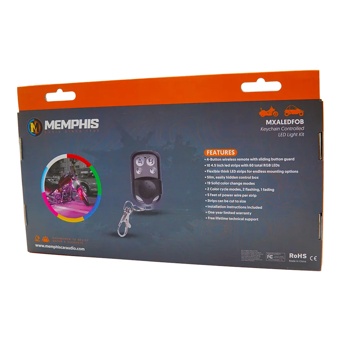 Memphis Audio MXALEDFOB RGB LED Remote Controlled LED Accent Light Kit (MXALEDFOB) - Image 2
