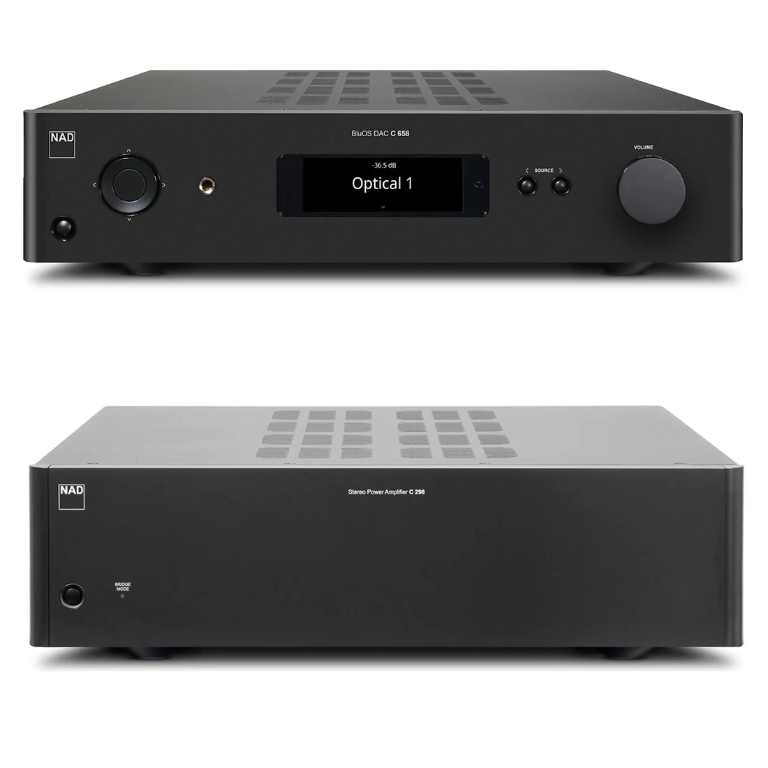 NAD C 658 BluOS Streaming DAC | C 298 Stereo Power Amplifier - Bundle