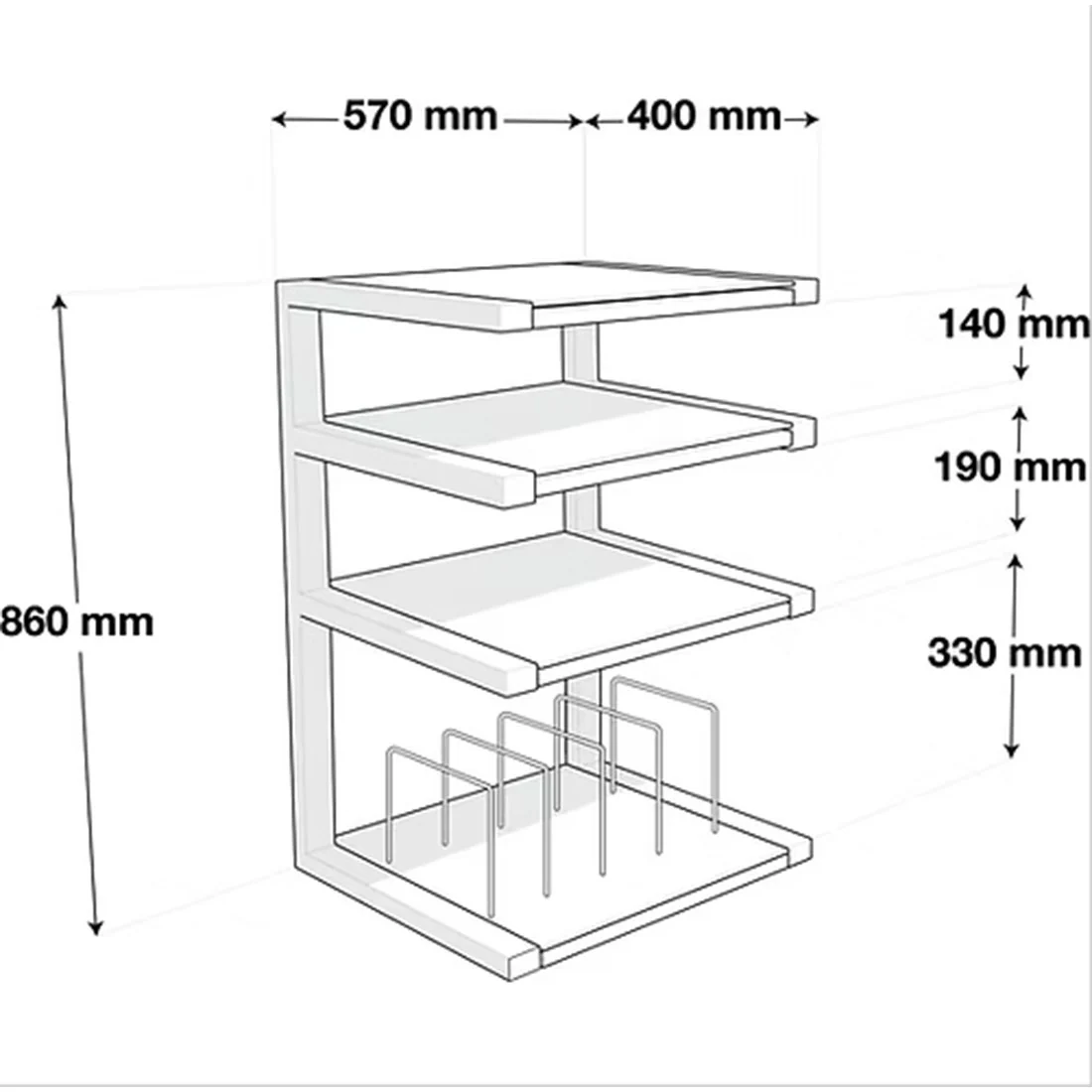 NorStone ESSHFVBS ESSE HIFI Vinyl Rack (ESSHFVBSFD) - Image 5