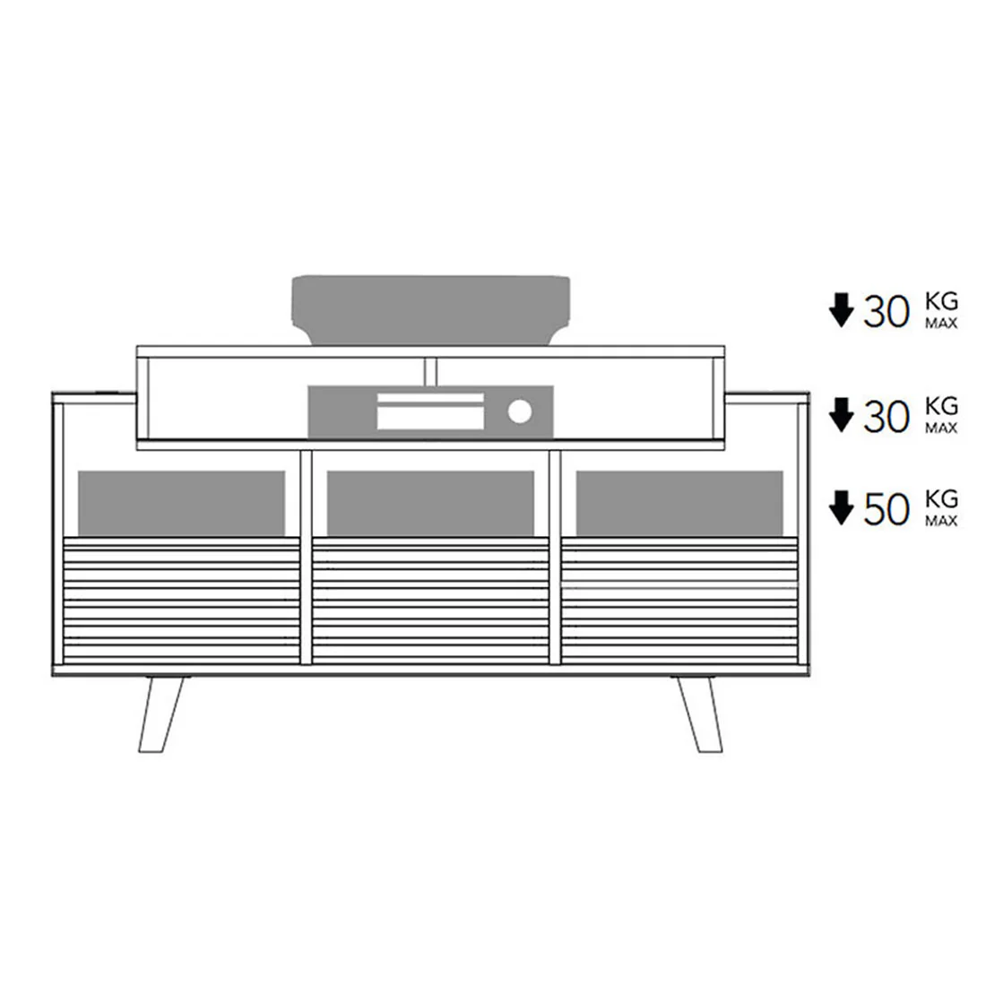 NorStone OSVI120AWTOK OSLO 1200 Vinyl Furniture - Image 4