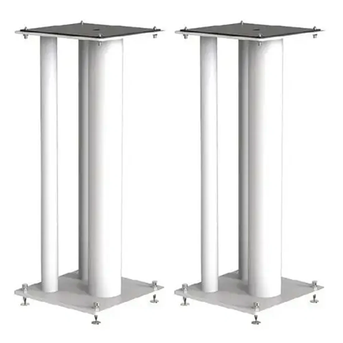 NorStone STYMAXWTS Stylum Max White Satin Speaker Stands - Pair (STYMAXWTS)