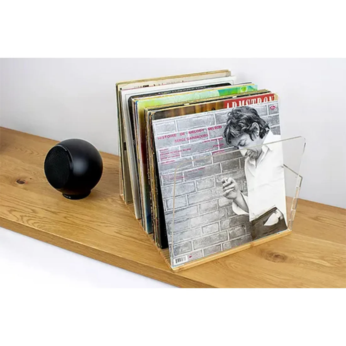 NorStone VINBA Vinyl LP Storage Rack - Bamboo & High Density Plexiglass (VINBA) - Image 4