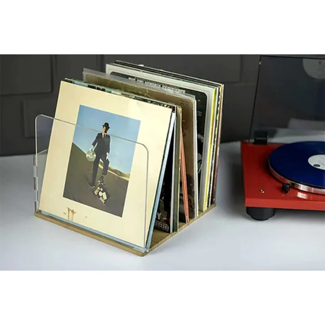 NorStone VINBA Vinyl LP Storage Rack - Bamboo & High Density Plexiglass (VINBA) - Image 6