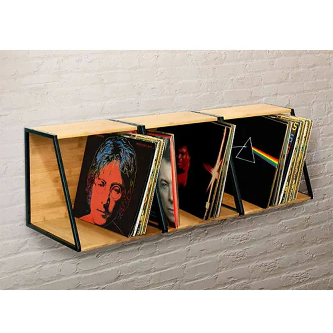 NorStone VINLPCBKBA - Vinyl LP Storage Case - Metal & Bamboo Casing (VINLPCBKBA) - Image 10