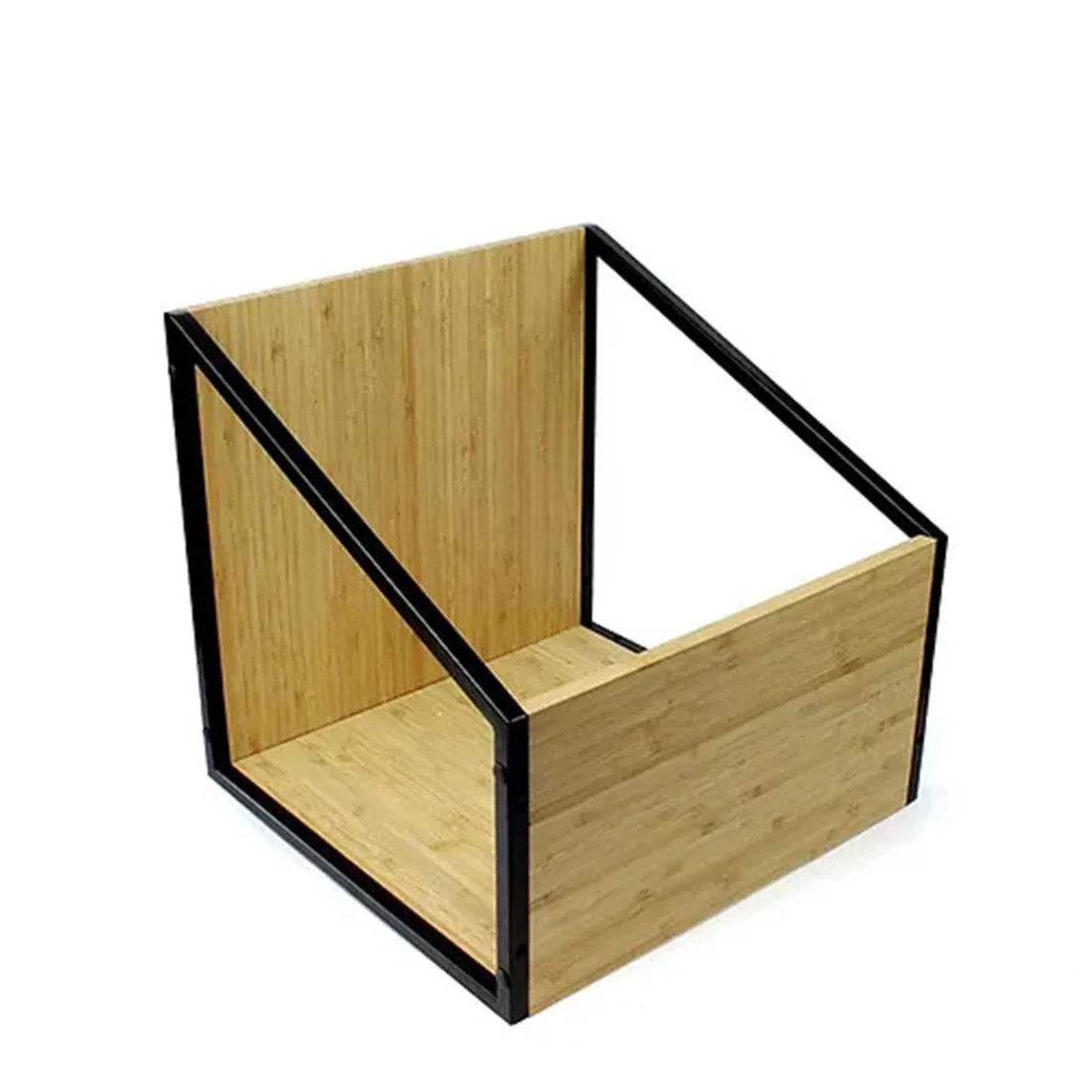 NorStone VINLPCBKBA - Vinyl LP Storage Case - Metal & Bamboo Casing (VINLPCBKBA) - Image 4