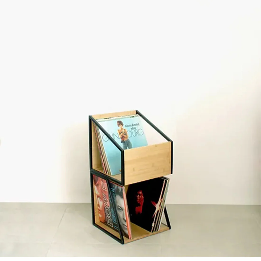 NorStone VINLPCBKBA - Vinyl LP Storage Case - Metal & Bamboo Casing (VINLPCBKBA) - Image 6