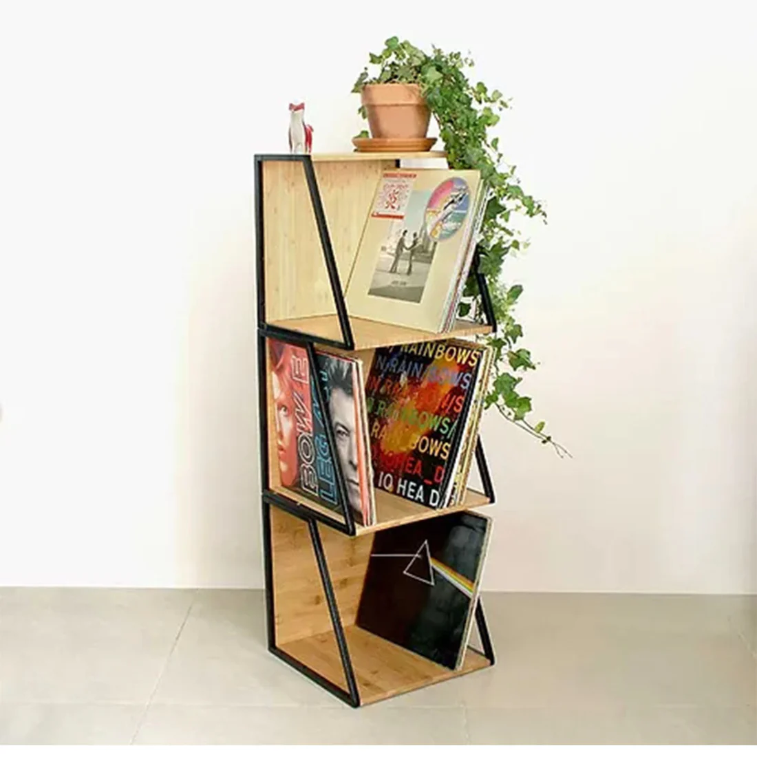 NorStone VINLPCBKBA - Vinyl LP Storage Case - Metal & Bamboo Casing (VINLPCBKBA) - Image 8