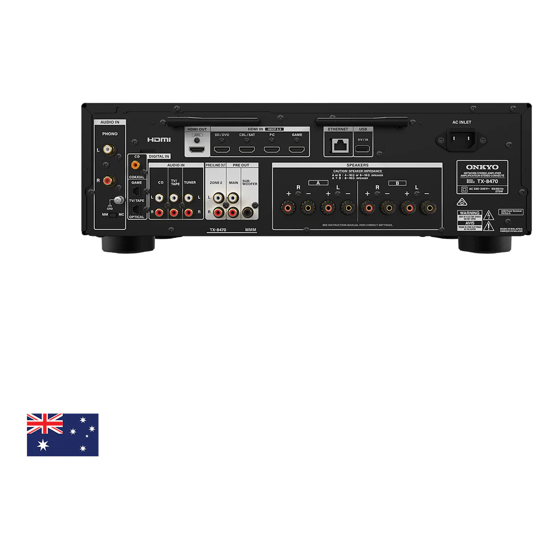 Onkyo TX-8470 Hi-Fi Network Stereo Receiver (TX8470) - Image 3