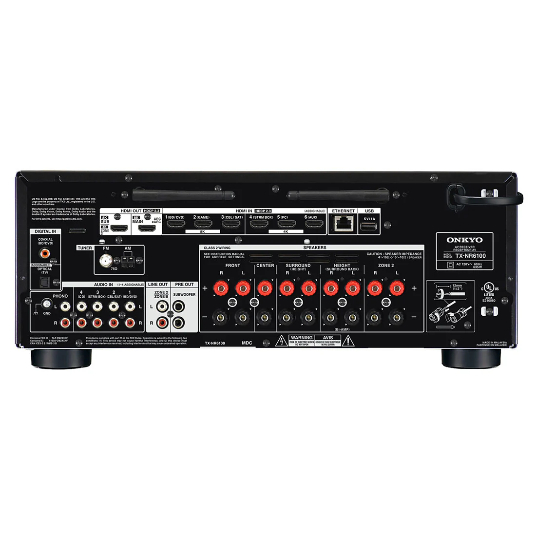 Onkyo TX-NR6100 7.2 Channel THX Certified Network A/V Receiver (TXNR6100) - Image 4